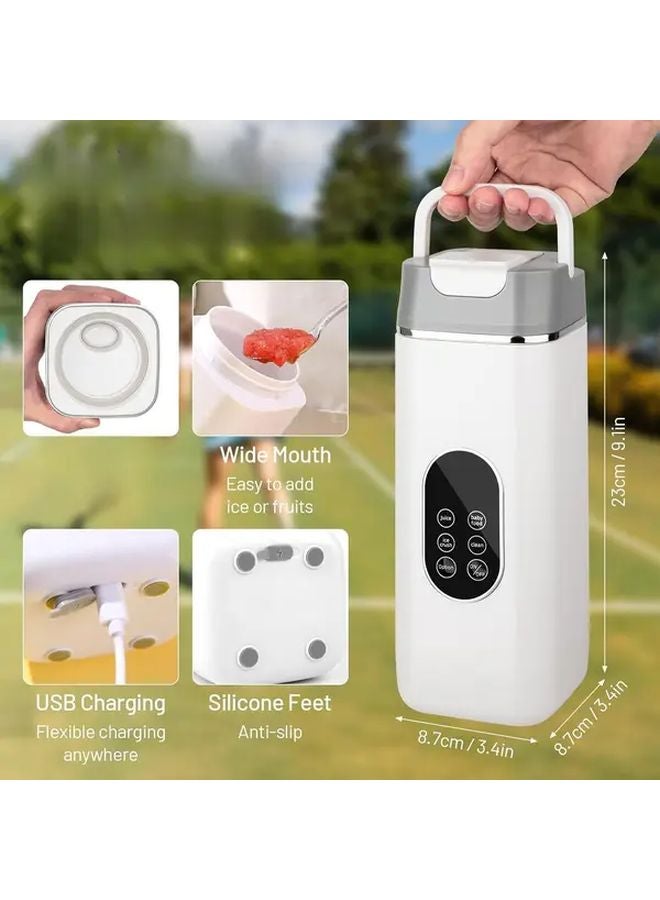 White Flagship Model Portable USB Rechargeable Juicer Blender Self Cleaning 12 Blade Smoothie Maker - Image 4