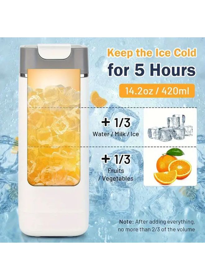 White Flagship Model Portable USB Rechargeable Juicer Blender Self Cleaning 12 Blade Smoothie Maker - Image 3