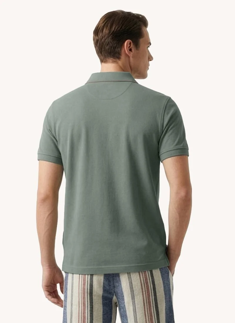 Nautica Men Regular Fit Short Sleeve Polo Shirt for Smart-Casual Wear-Grey
