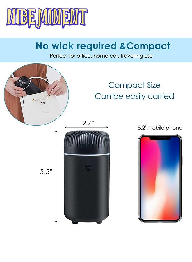 NIBEMINENT Car Diffuser USB Mini Humidifier Ultrasonic Essential Oil Diffuser Cool Mist Air Refresher for Car Office Bedroom Home (Black)  - Image 3