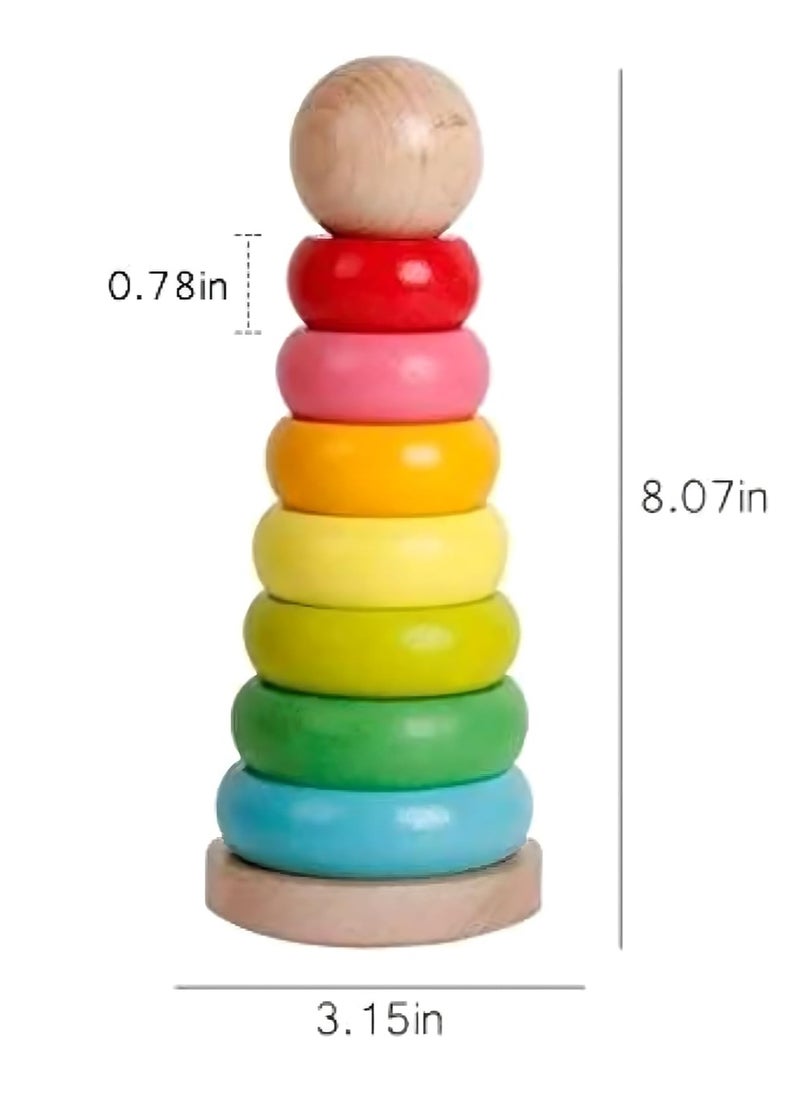 Nut - 5pcs Wooden Early Education Baby Toys, (Sorting & Stacking Toys + Piano Xylophone + Bead Maze Roller Coaster + Color Balls Sorting + Memory Matching Board) Toddlers Montessori Toys for Kids - Image 1