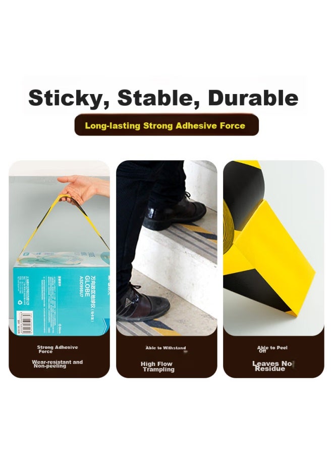 ام اند جي M&g Stationery، شريط تحذير أمان أصفر وأسود، 48*33م، عبوة من 3، شريط مستودع Zebra Crossing، ملصق تحديد أمان، لافت للنظر، Ajd95750-zz - Image 4