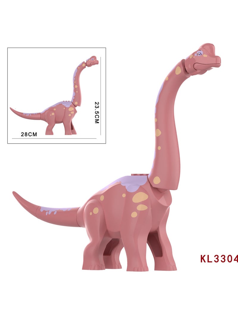 5 Piece Set Of Giant Brachiosaurus Series Children's Educational Building Blocks Toys Suitable For Boys Gifts Bag Pack - Image 5