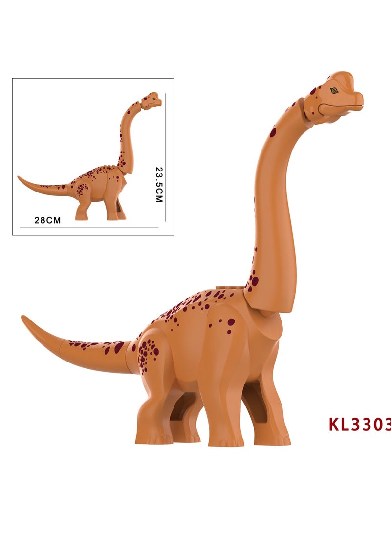 5 Piece Set Of Giant Brachiosaurus Series Children's Educational Building Blocks Toys Suitable For Boys Gifts Bag Pack - Image 4