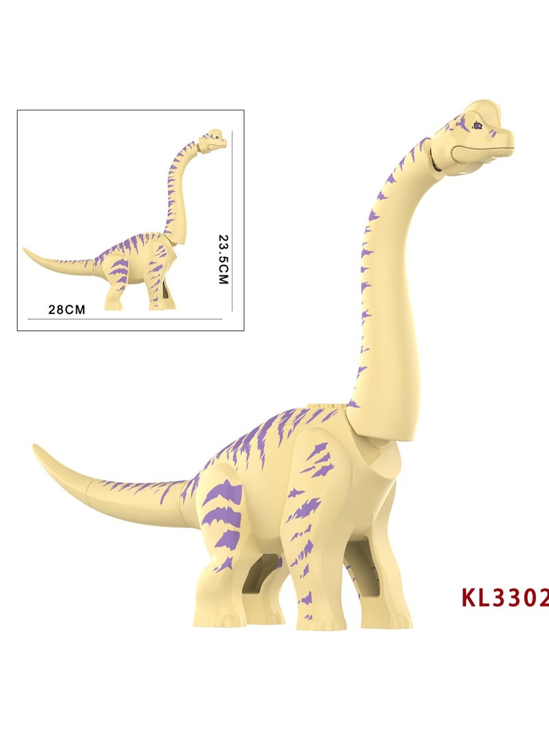 5 Piece Set Of Giant Brachiosaurus Series Children's Educational Building Blocks Toys Suitable For Boys Gifts Bag Pack - Image 3
