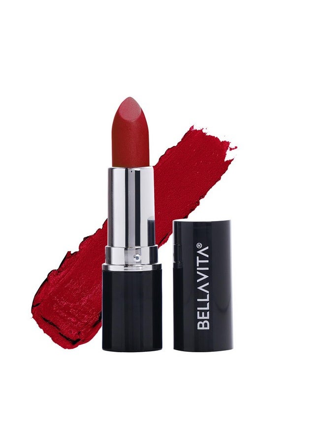 Bella Vita Organic BELLAVITA Comfort Matte Bullet Lipstick| Intense Colour| Creamy Matte Finish| Intense Moisturisation| Smooth Glide| Lipsticks for Women |4 Hr Stay, Scarlet Red, 4.2 gm  - Image 1
