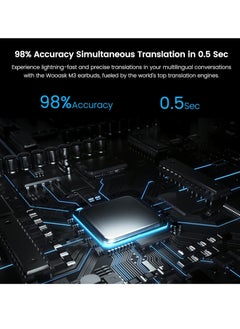 General M3 translation headset, can perform voice translation in 74 languages and 70 accents, fast response, with a high accuracy rate of 97%, innovative slide design, ideal for travel and business use  - Image 3