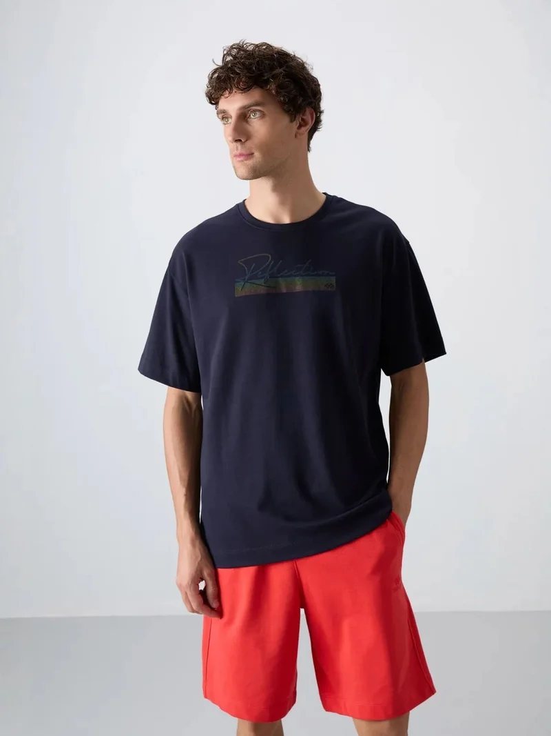 تومي لايف TOMMY Oversized Logo Crew Neck T-Shirt