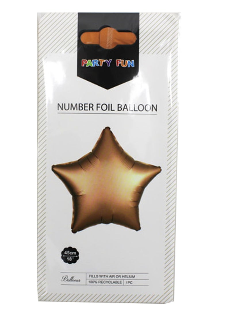 بارتي فن بالون رقائق معدنية نجمة 18 بوصة 1 قطعة / بطاقة - Image 2