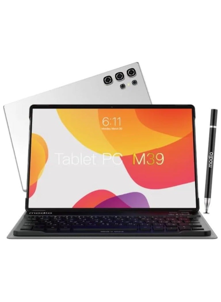 MODIO TAB M39 Tablet 10.1" Android Tablet PC, 12GB RAM 512GB ROM, Dual SIM 4G, WiFi, Bluetooth, Dual Camera – Large Display, Fast Performance - Image 1