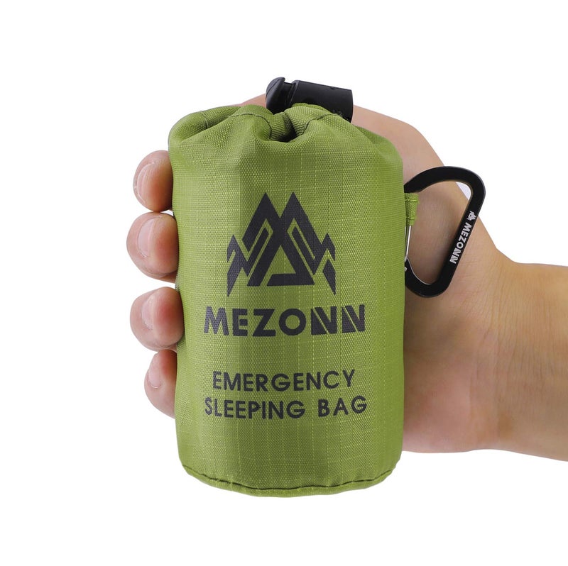 Mezonn Emergency Sleeping Bag Survival Bivy Sack Use as Emergency Blanket Lightweight Survival Gear for Outdoor Hiking Camping Keep Warm After Earthquakes, Hurricanes and Other disasters - Image 1