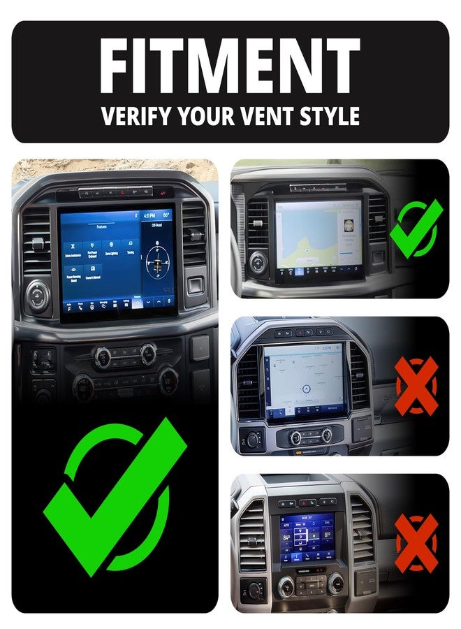 Tackform Link Vent Mount Magnetic Phone Holder - Compatible with MagSafe, 2021-2025 Ford F150 & Raptor, 2023-2025 Ford Super Duty | Billet Aluminum | Zero Slip | 2" Arm | Black - Image 3