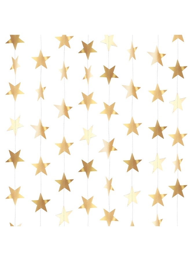 GNAFOTU Glitter Star Garland Banner Decor,79 Feet Bright Star Hanging Bunting Banner Backdrop,for 2024 Graduation Decorations for Wedding Birthday Festival Party Decoration - Image 1