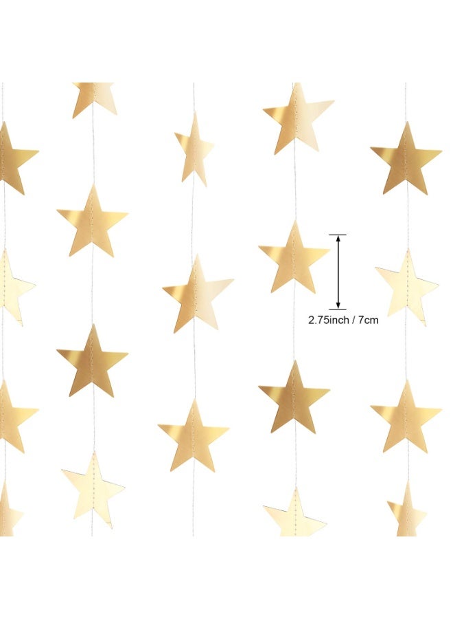 GNAFOTU Glitter Star Garland Banner Decor,79 Feet Bright Star Hanging Bunting Banner Backdrop,for 2024 Graduation Decorations for Wedding Birthday Festival Party Decoration - Image 2