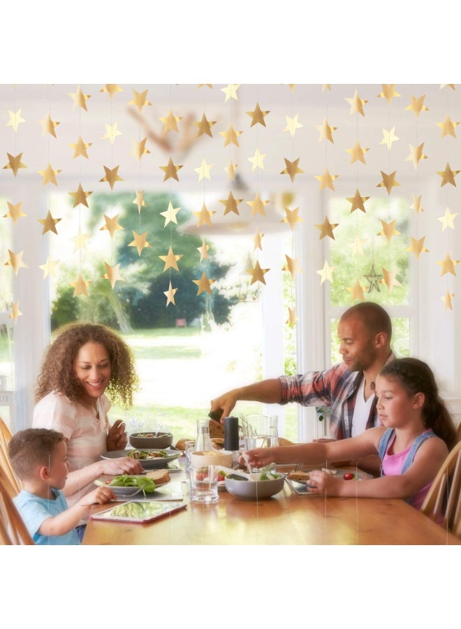 GNAFOTU Glitter Star Garland Banner Decor,79 Feet Bright Star Hanging Bunting Banner Backdrop,for 2024 Graduation Decorations for Wedding Birthday Festival Party Decoration - Image 5