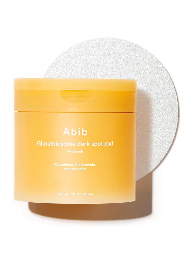 ابيب مناديل فيتا تاتش غلوتاثيون للبقع الداكنة، 60 منديلًا/7.43 أونصة سائلة، مناديل كورية تونيك للبقع الداكنة وفرط التصبغ للبشرة الحساسة - Image 1