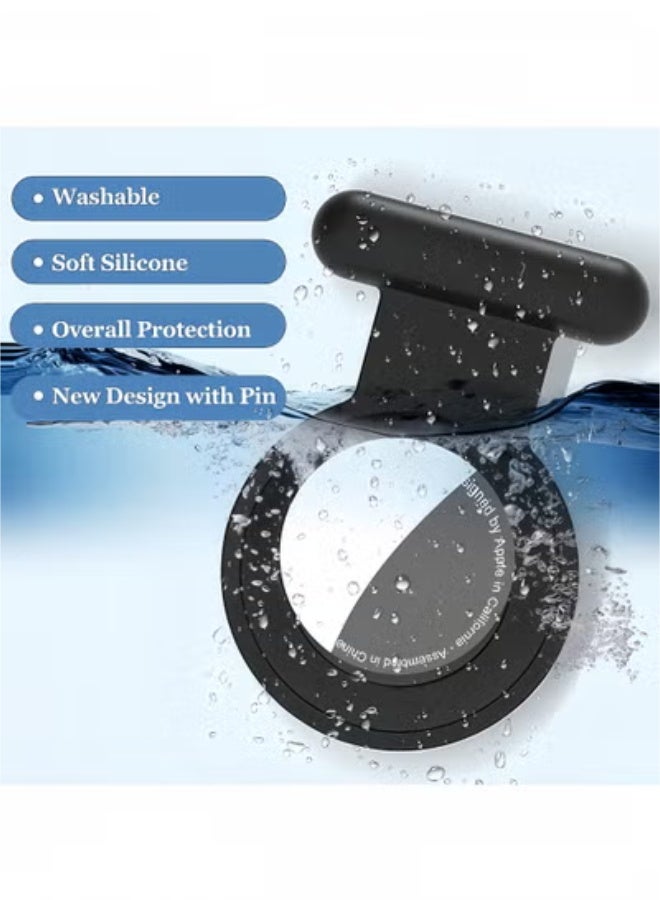 fantasize حامل AirTag مع دبوس بروش (عبوة 2)، علبة AirTag مخفية للملابس، مناسبة للأطفال وكبار السن، بديل أفضل لملحقات AirTag مثل القلادة وسوار المعصم، متوافقة مع جهاز تتبع Apple Air Tag - Image 3