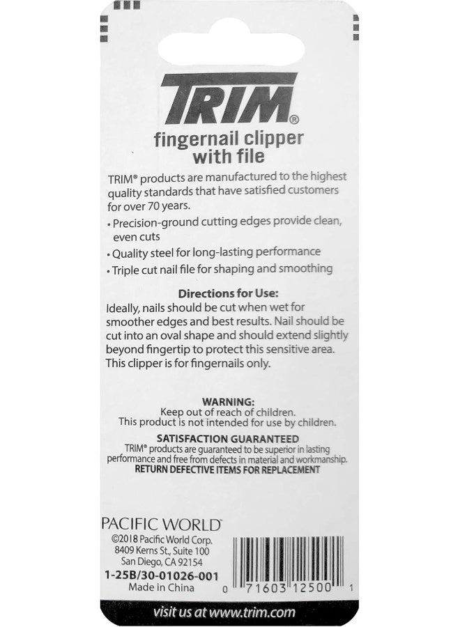 Trim Nailcare Fingernail Steel Clipper With File, Item Number 12500 (Pack Of 6) - Image 4