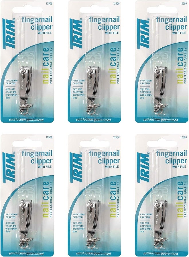 Trim Nailcare Fingernail Steel Clipper With File, Item Number 12500 (Pack Of 6) - Image 1