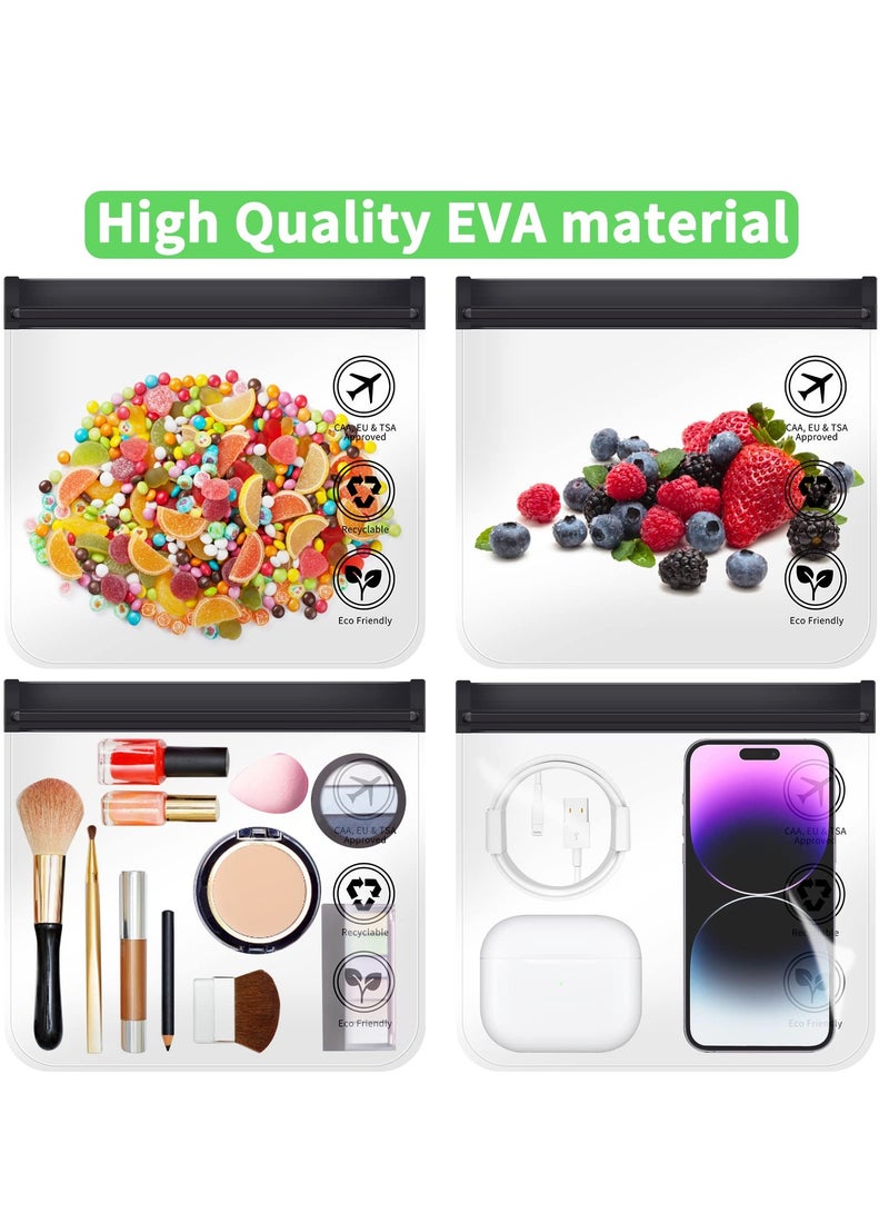 TSA Approved Quart Size Clear Toiletry Bags, Leakproof Triple-Sealed Cosmetic Bags for Liquids  Makeup, Durable and Reusable Travel Size Toiletry Set (4 Pack) - Image 5