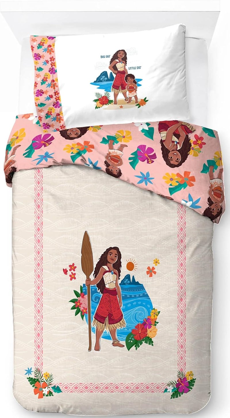 Jay Franco Disney Moana 100% Cotton Single Duvet Cover Set - Includes 50 x 70cm Pillowcase - Image 1