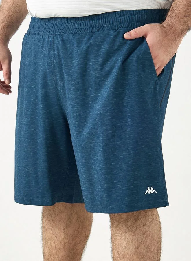 Kappa Kappa Logo Print Shorts with Elasticated Waistband and Pockets