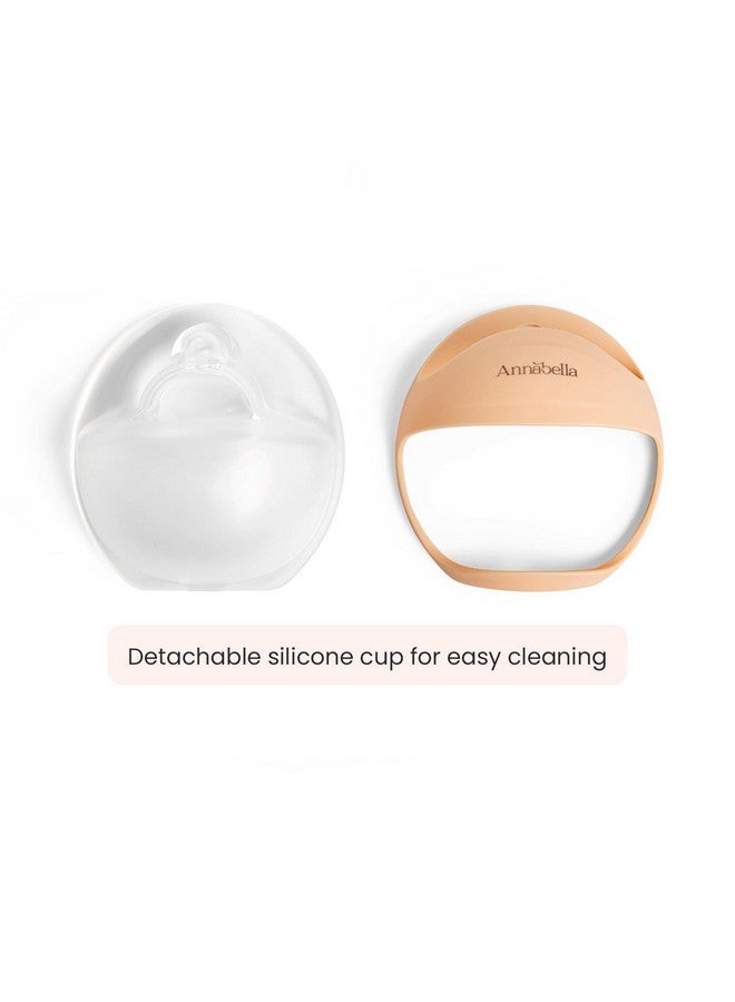 Annabella Manual Wearable Breastfeeding Pump and Collection Cup, 120 ml Hand Free Breast Pump, Silicone Wearable Pumps for Breastfeeding, BPA Free Breast Pump Hands Free, Portable Breast Pump - Image 3