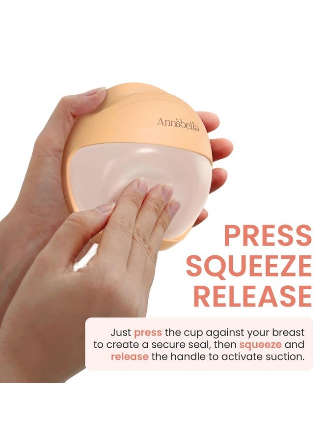 Annabella Manual Wearable Breastfeeding Pump and Collection Cup, 120 ml Hand Free Breast Pump, Silicone Wearable Pumps for Breastfeeding, BPA Free Breast Pump Hands Free, Portable Breast Pump - Image 4