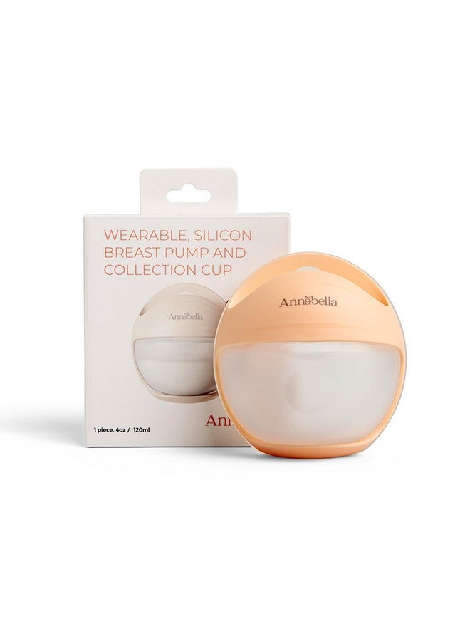 Annabella Manual Wearable Breastfeeding Pump and Collection Cup, 120 ml Hand Free Breast Pump, Silicone Wearable Pumps for Breastfeeding, BPA Free Breast Pump Hands Free, Portable Breast Pump - Image 2