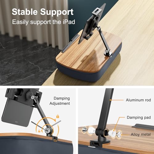 ERGONOV Lap Cozy Kindle Pillow Stand for Bed with Adjustable Arm, 360° Tablet Holder, Fits 4.7"-13" Kindle, iPad, Phone, Lap Desk for Hands Free Reading in Bed, Couch, Sofa,Gray - Image 5