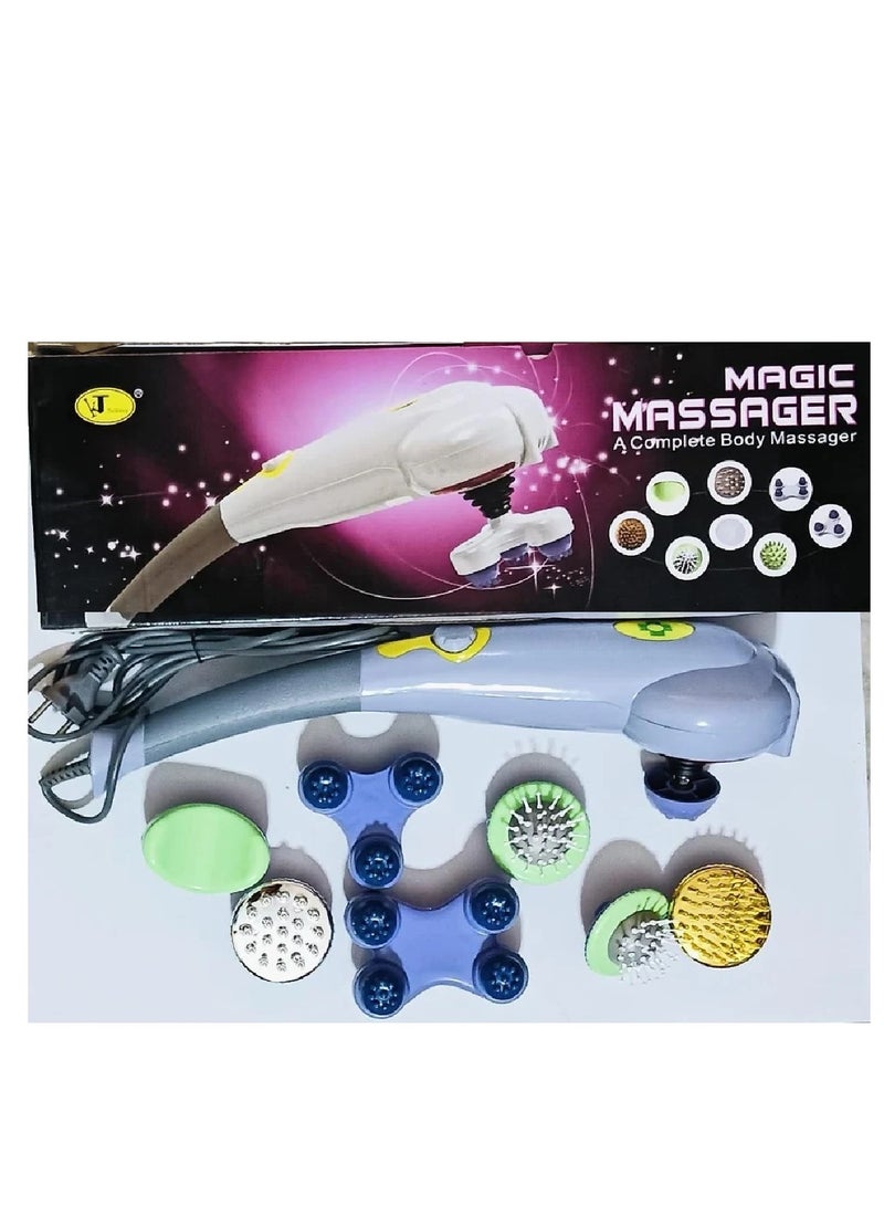 Full Body Massager for Pain Relief with 8 Attachments, Multicolor - Image 2