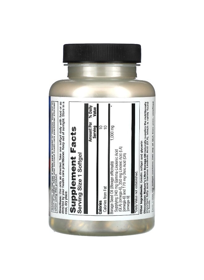 Nature's Life Nature's Life, Borage Oil, 1,000 mg, 60 Softgels  - Image 2