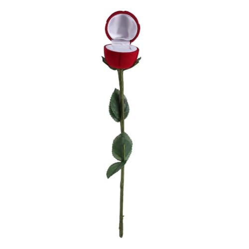 Lilone 2x Red Rose Ring Box for Women,Girls (Gift, Engagement) without Ring - Image 5