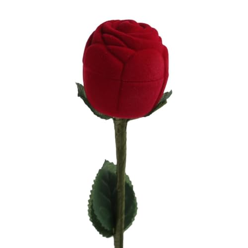 Lilone 2x Red Rose Ring Box for Women,Girls (Gift, Engagement) without Ring - Image 4