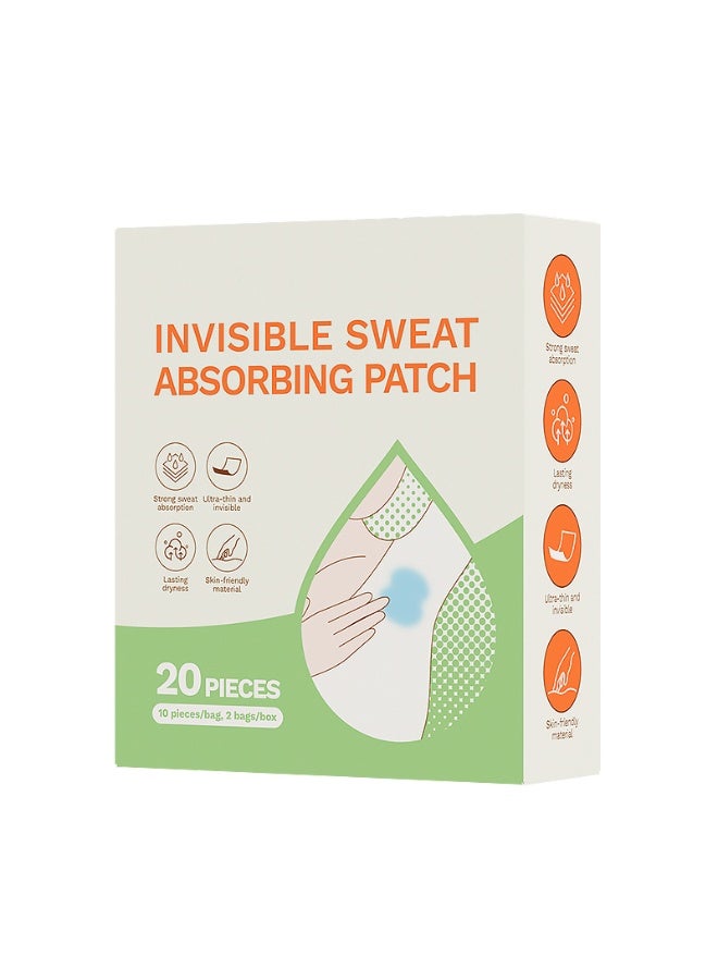 Underarm Sweat Pads for Women and Men, 20 pieces, Invisible, Comfortable Unflavored, Enhanced Anti Sweat,Disposable Arm Pit Sweat Guards - Image 1