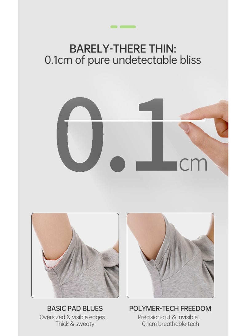 Underarm Sweat Pads for Women and Men, 20 pieces, Invisible, Comfortable Unflavored, Enhanced Anti Sweat,Disposable Arm Pit Sweat Guards - Image 3