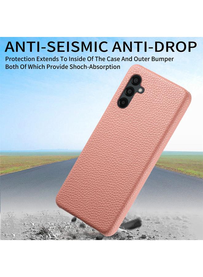 اس-توب جراب لهاتف Samsung Galaxy A24، جراب خلفي من الجلد بحافة زيت الليتشي - Image 4