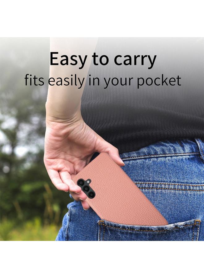 اس-توب جراب لهاتف Samsung Galaxy A24، جراب خلفي من الجلد بحافة زيت الليتشي - Image 5