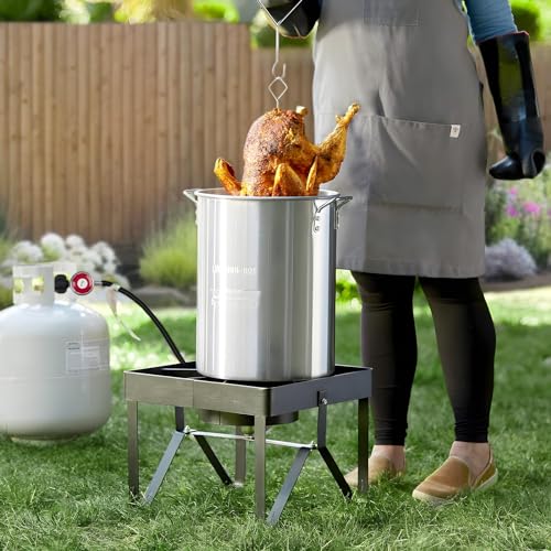 SHINESTAR 0-20 PSI Adjustable Propane Regulator and Hose with Brass Adapter, 5 Feet Gas Burner Hose Replacement for Turkey Fryer, Fish Cooker, Fire Pit, Forge and more - Image 5