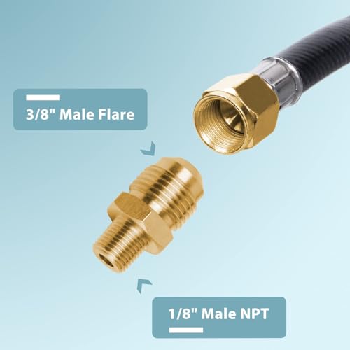SHINESTAR 0-20 PSI Adjustable Propane Regulator and Hose with Brass Adapter, 5 Feet Gas Burner Hose Replacement for Turkey Fryer, Fish Cooker, Fire Pit, Forge and more - Image 4