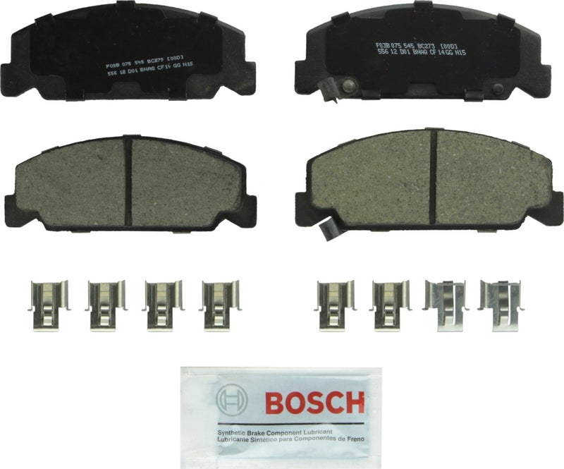 BOSCH BC273 QuietCast Premium Ceramic Disc Brake Pad Set - Compatible with Select Honda Accord, Civic, Civic del Sol, CRX; FRONT - Image 2