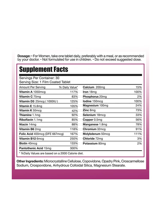 LIMITLESS Woman Max Multivitamin & Minerals Tablet 30's  - Image 2