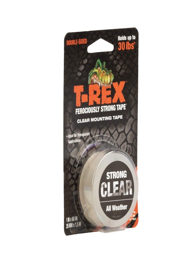 T-Rex Extreme Hold Double Sided Mounting Tape Clear, Holds up to 30lbs, 25mm x 1.5m - Image 1