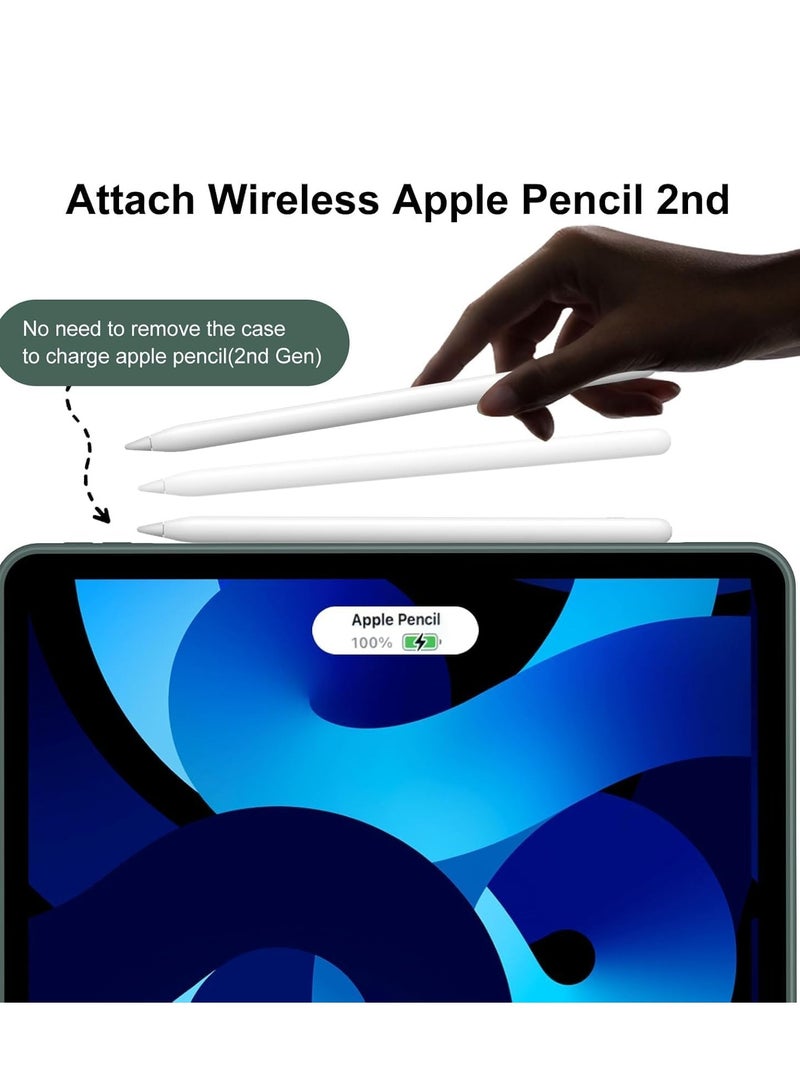 ELTRAZONE Case for iPad Air 11 Inch M2 2024, Also Fits iPad Air 5th/4th Gen 10.9 Inch (2022/2020) – Slim Lightweight Smart Folio Cover with Auto Sleep/Wake, Soft TPU Back, Magnetic Closure, Full Protection for iPad Green - Image 3