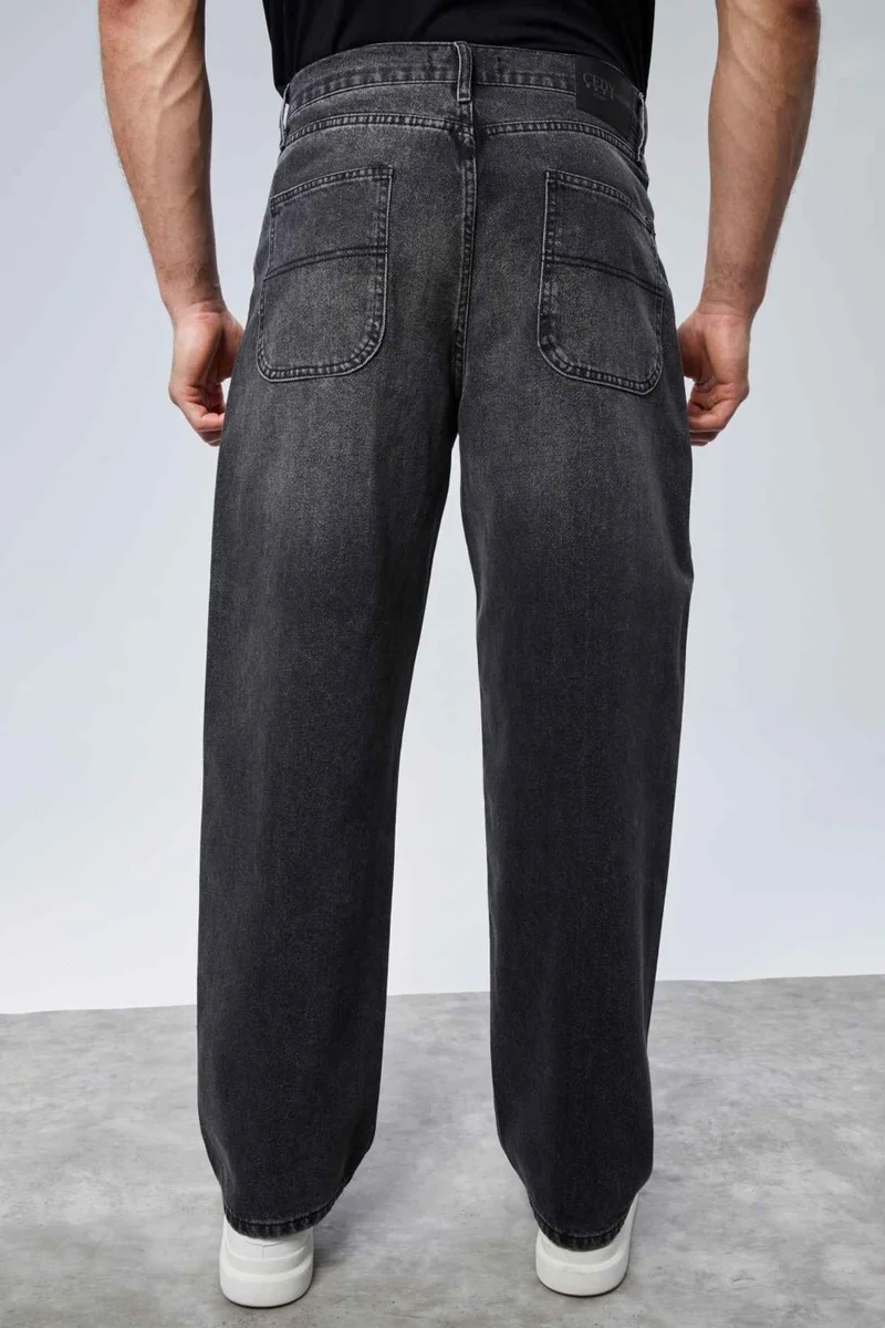 Cedy Denim Men's High Waist Baggy Skater Jean