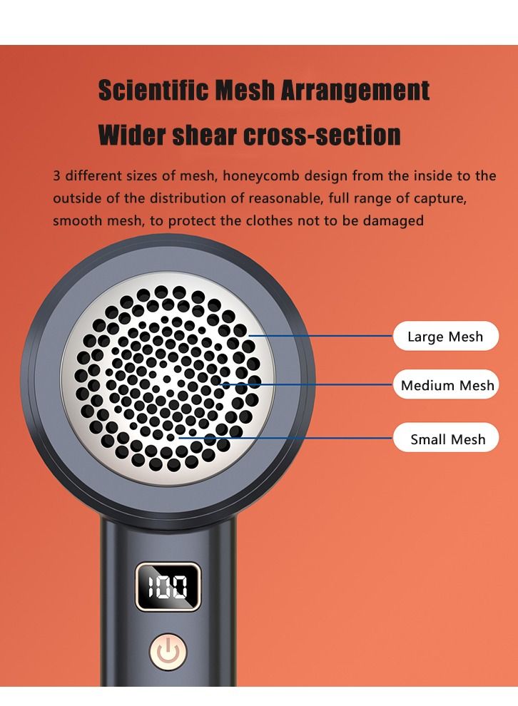 Arabest Rechargeable Fabric Shaver, Electric Commercial Lint Remover with LED Display , 3-Speeds for Removing Fuzz and Pill from Clothes, Furniture, Sweater, Couch and Blanket  - Image 3