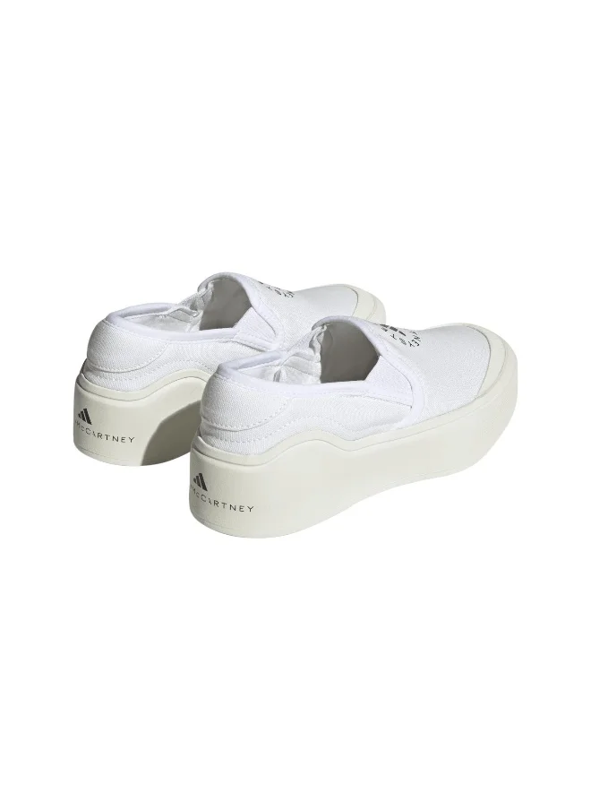 Adidas Adidas Asmc Court Slip On White Training Shoes For Unisex 3.5