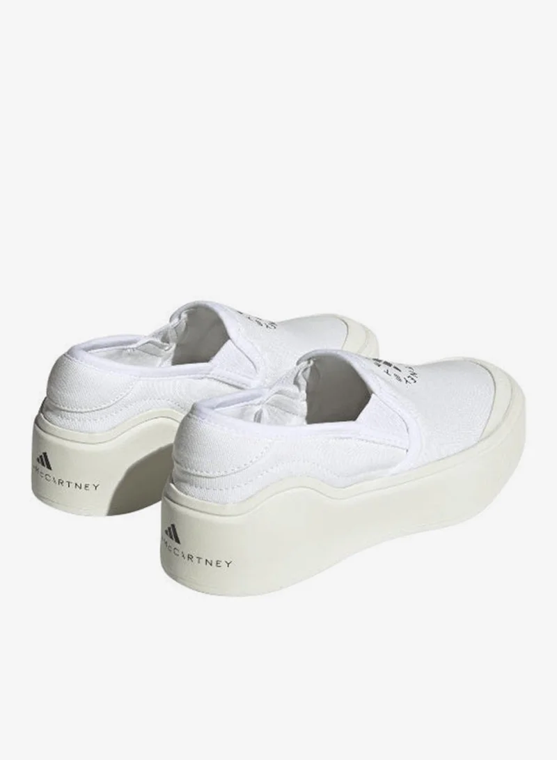 adidas أحذية أديداس أس إم سي كورت سلايب أون بيضاء للتدريب للجنسين مقاس .
