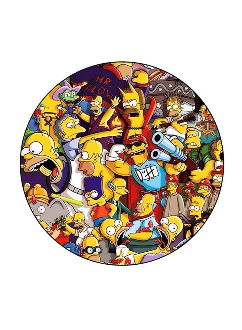RKN Simpsons Printed Round Pin Badge Multicolour - Image 2