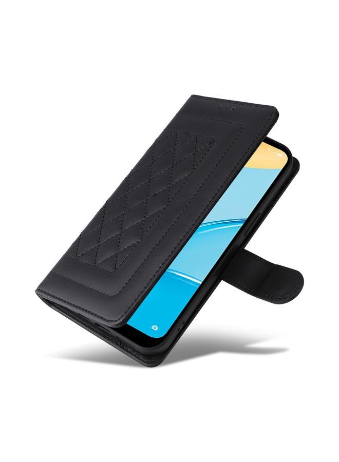 اس-توب جراب هاتف OPPO A15 / A15s جراب هاتف جلدي شبكي ماسي قابل للطي - Image 5